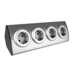 OR-AE-1340(GS) inox kućište sa priključnicama za nameštaj ORNO