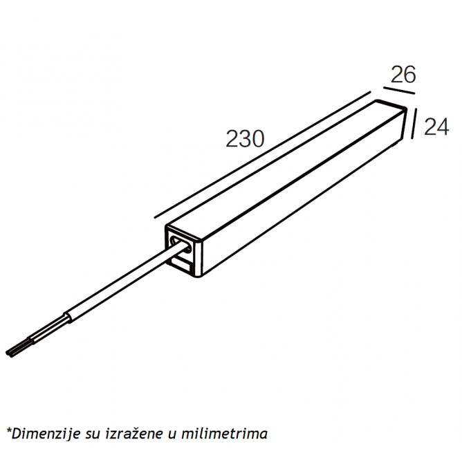 MAGNETIC SLIM NAPAJANJE 26 - 200W 48V BELO